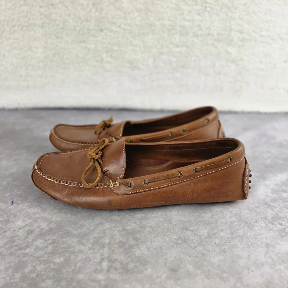 Cole Haan Grant Mens Leather Driver Loafers Tan Brown Moc Toe Shoes 11D 13215